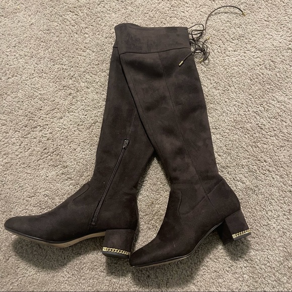 Dark brown suede Michael kors knee high boots - Picture 1 of 5